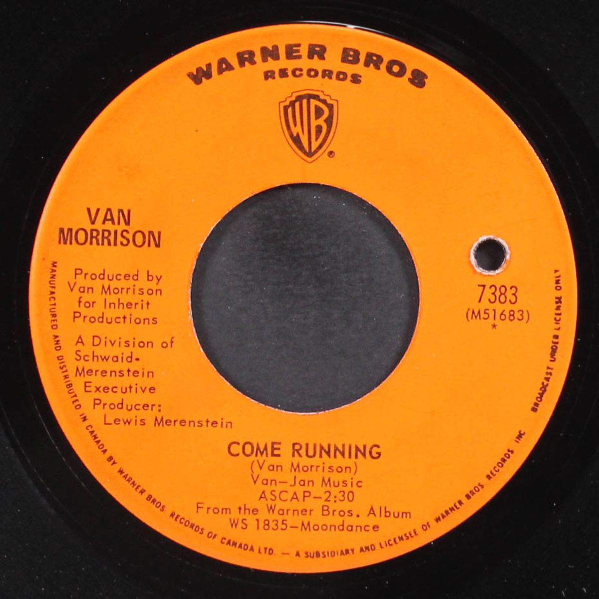 crazy love / come running by VAN MORRISON