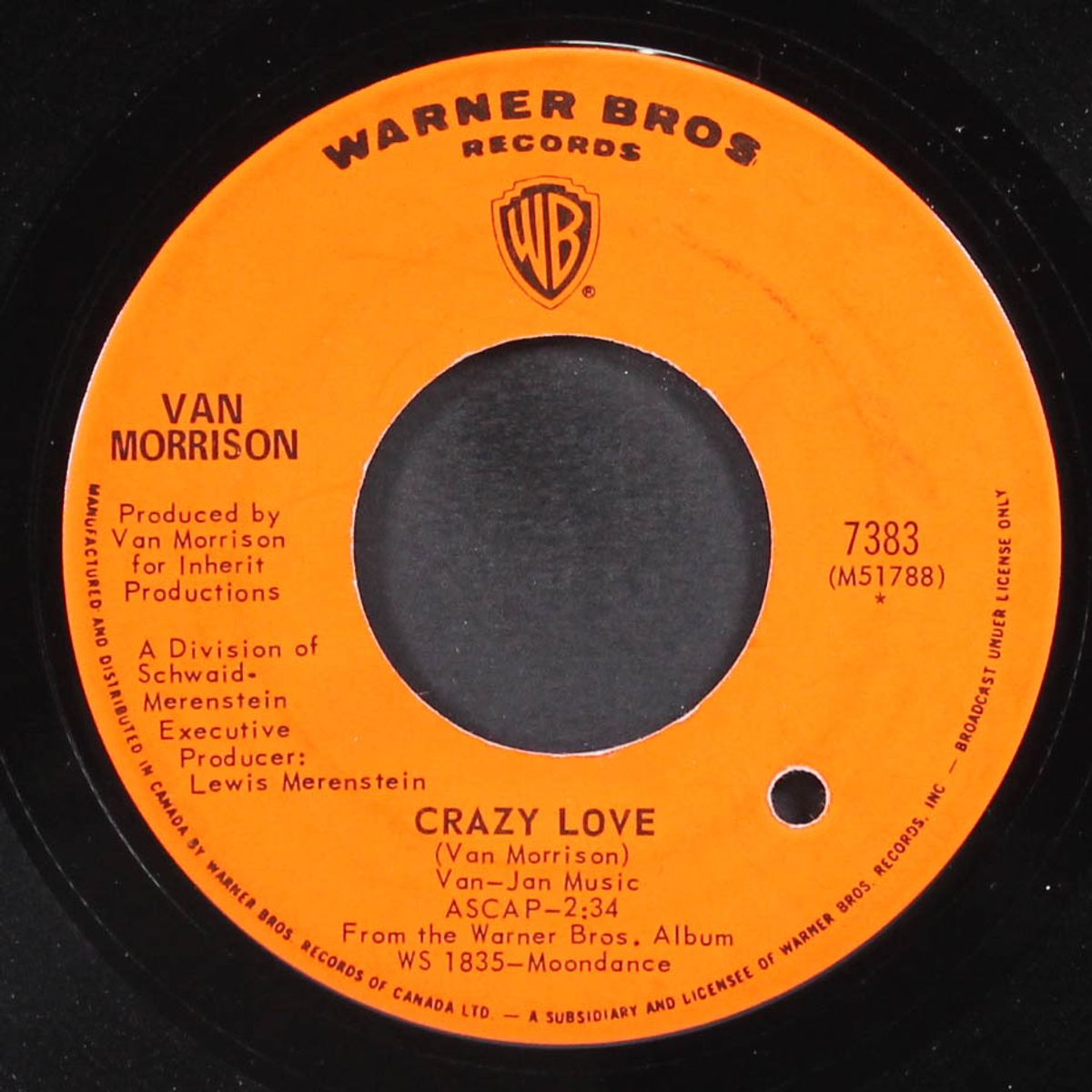 crazy love / come running by VAN MORRISON