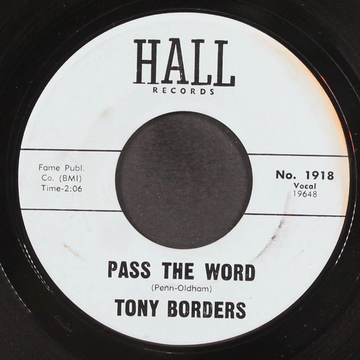 soft wind, soft voice / pass the word by TONY BORDERS