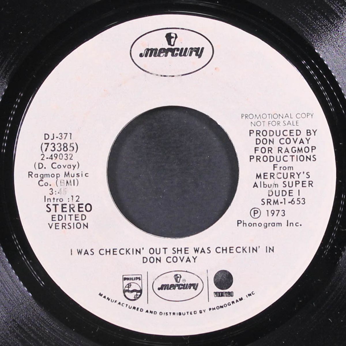 i was checkin' out she was checkin' in by DON COVAY