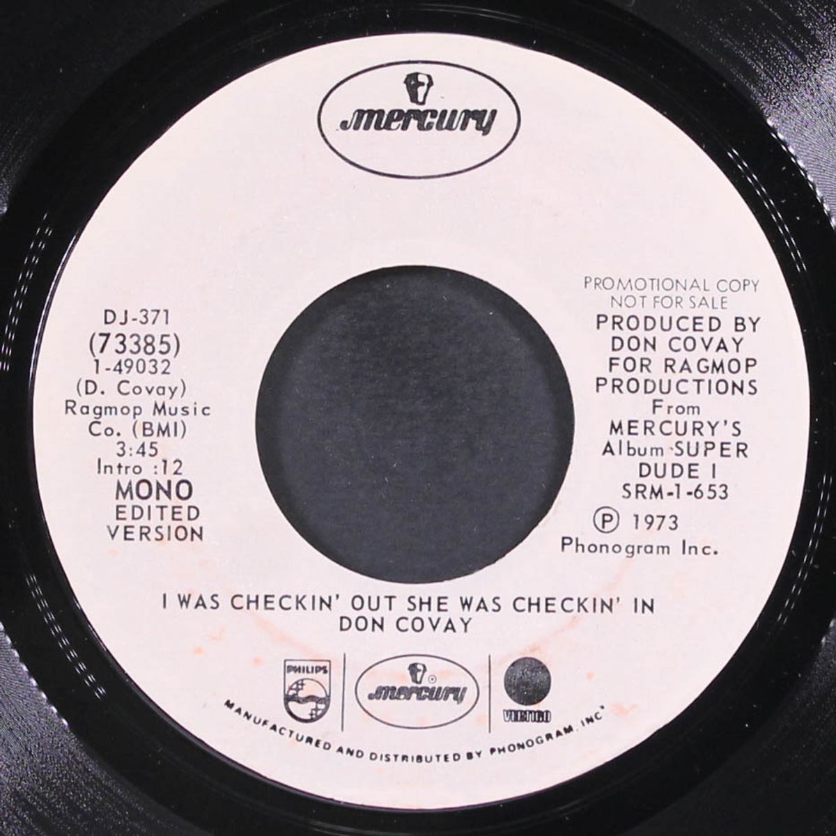 i was checkin' out she was checkin' in by DON COVAY