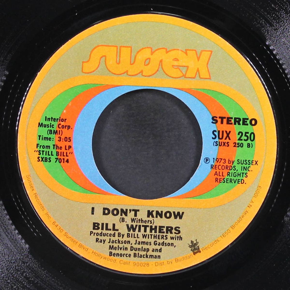 kissing my love / i don't know by BILL WITHERS