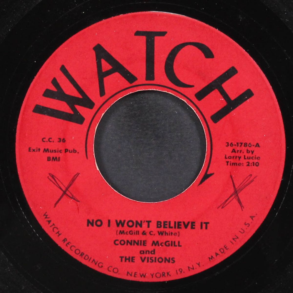 no i won't believe it / he created you for me by CONNIE MCGILL & VISIONS