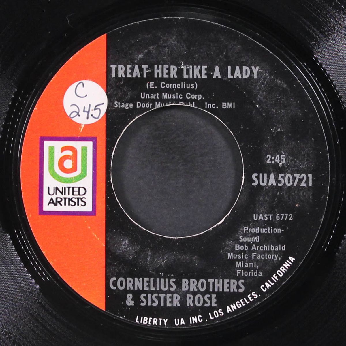 treat her like a lady / over at my place by CORNELIUS BROTHERS & SISTER ROSE