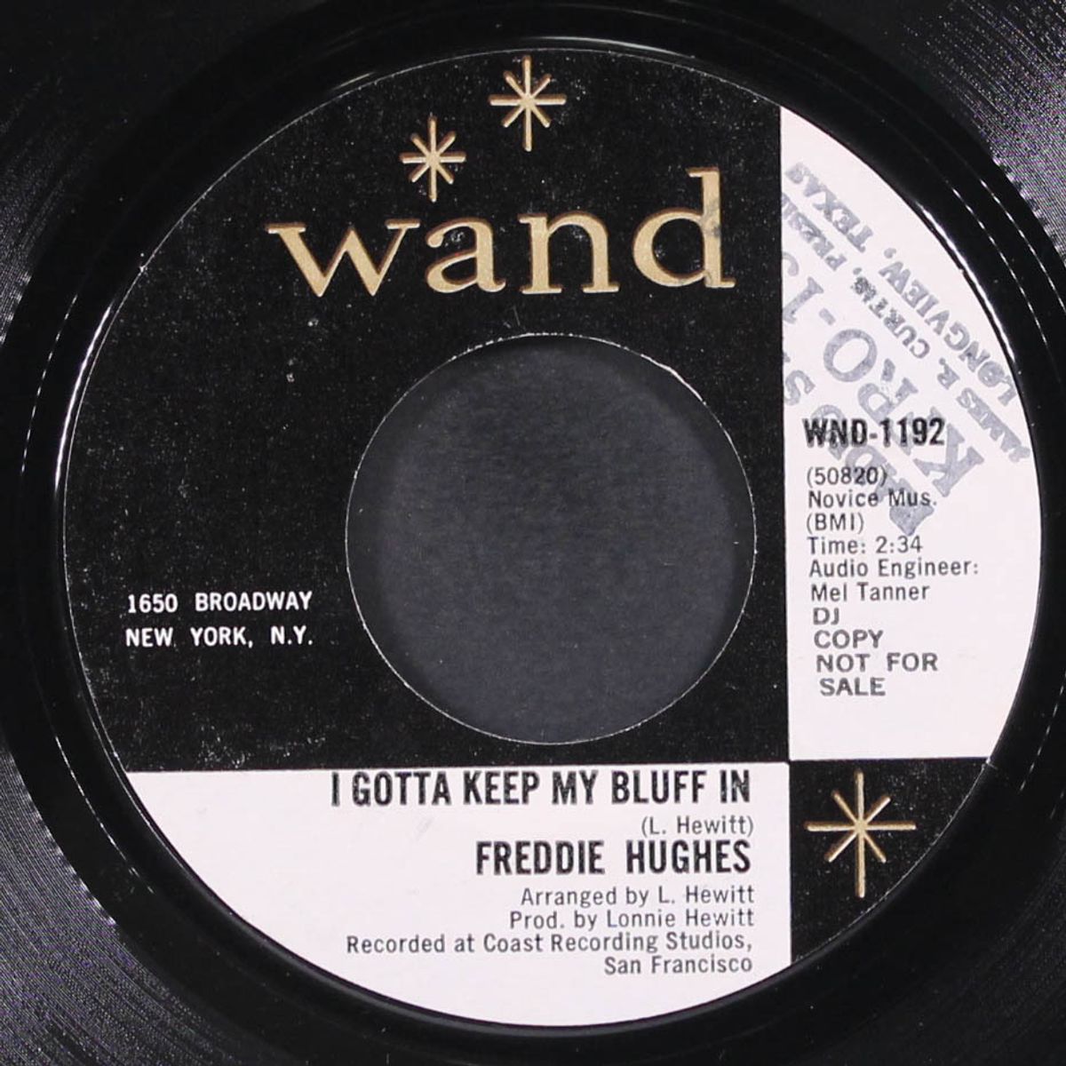 i gotta keep my bluff in / natural man by FREDDIE HUGHES