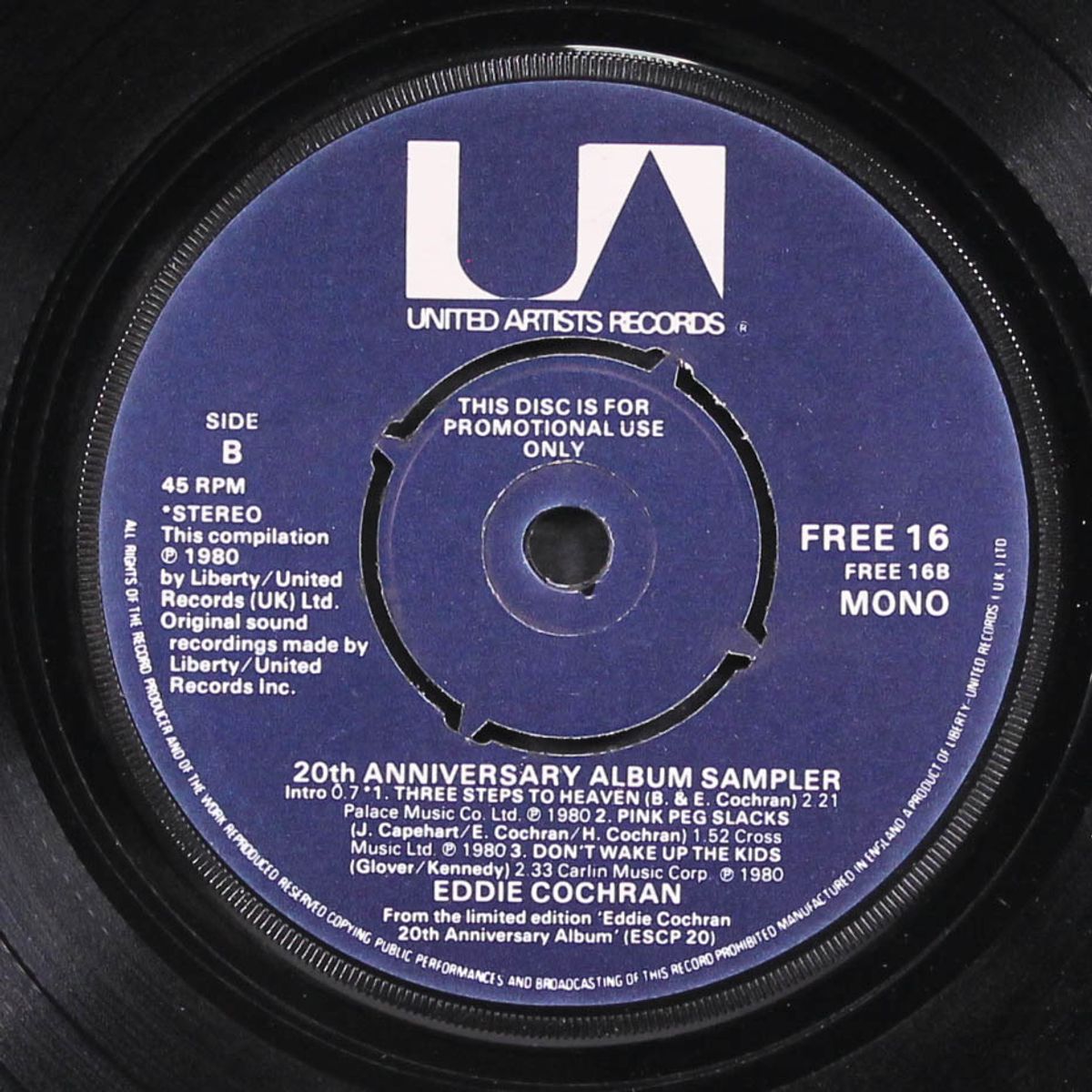 20th anniversary album sampler by EDDIE COCHRAN