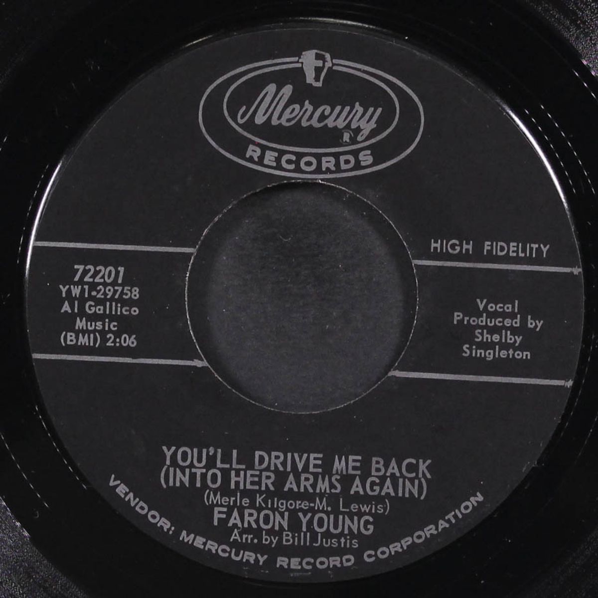 you'll drive me back by FARON YOUNG