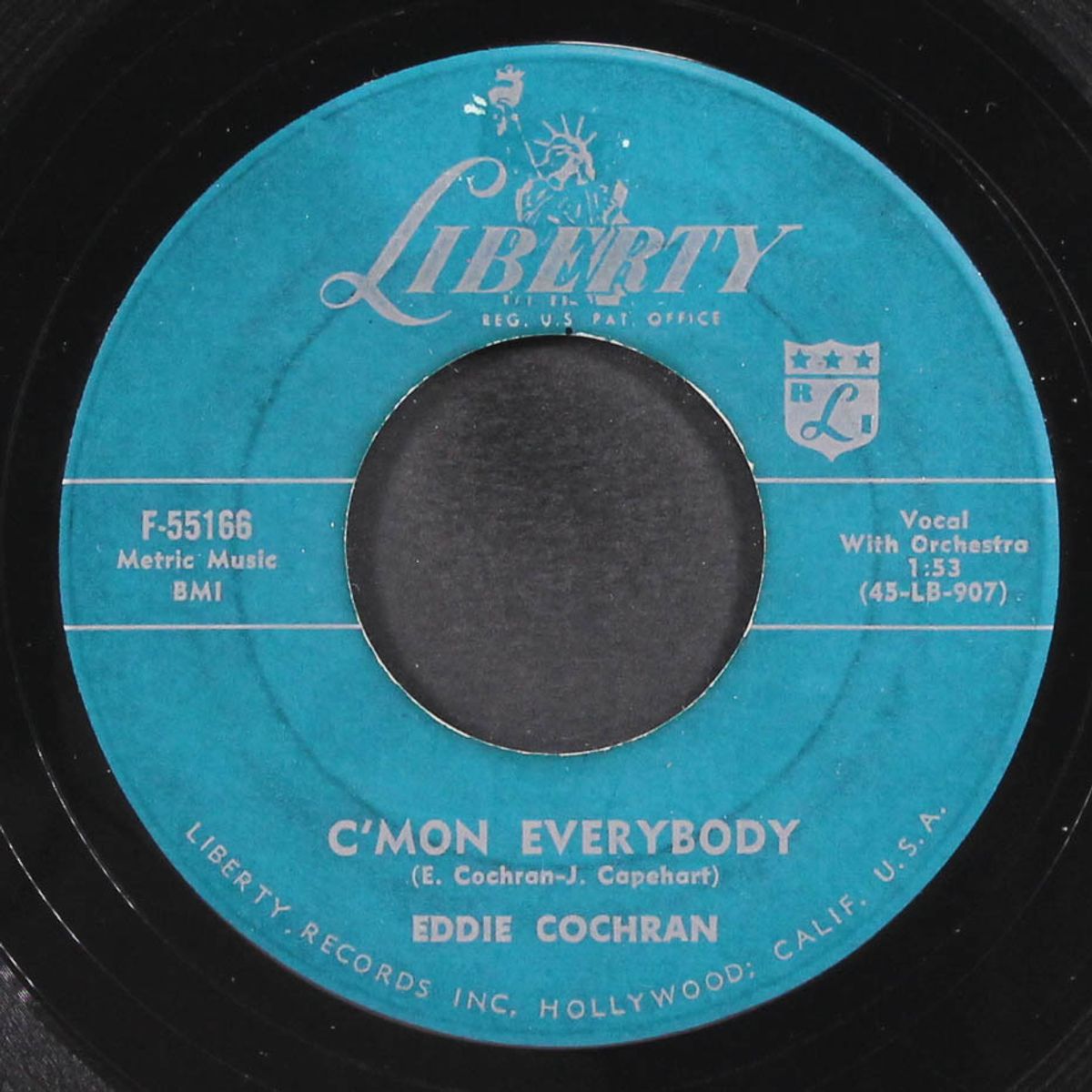 c'mon everybody / don't ever let me go by EDDIE COCHRAN