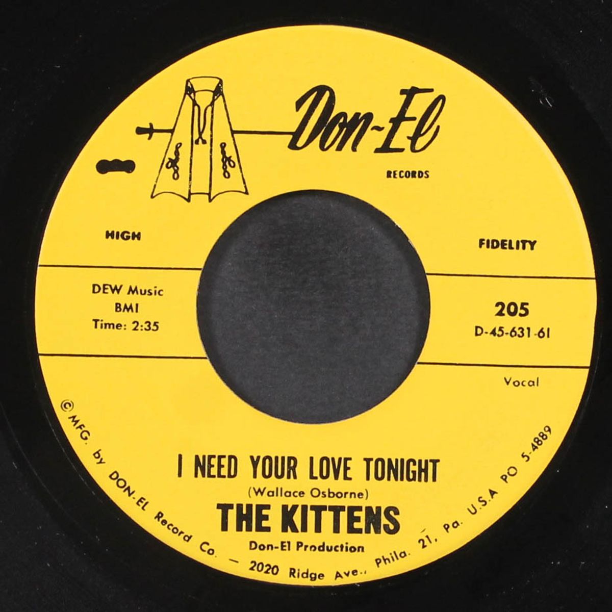 i need your love tonight / johnny's place by KITTENS