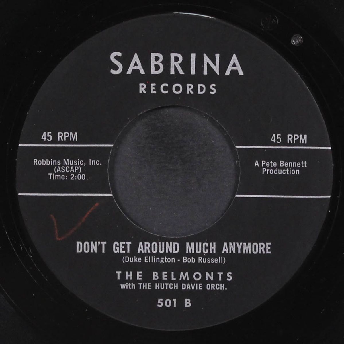 searching for a new love / don't get around much anymore by BELMONTS