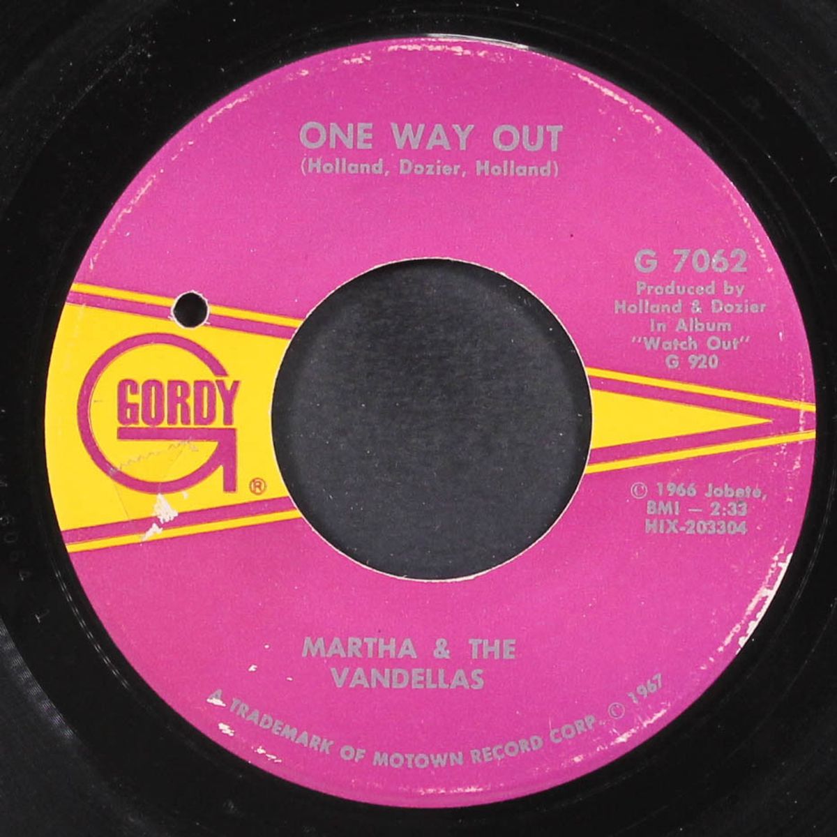 one way out / love bug leave my heart alone by MARTHA & VANDELLAS