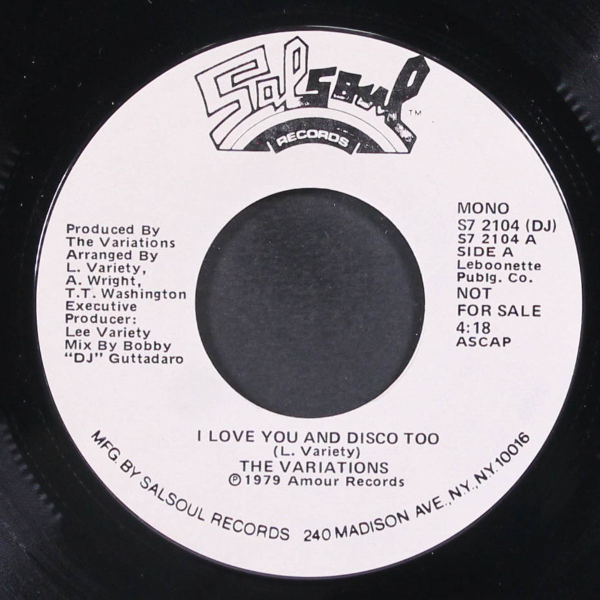 i love you and disco too / mono by VARIATIONS