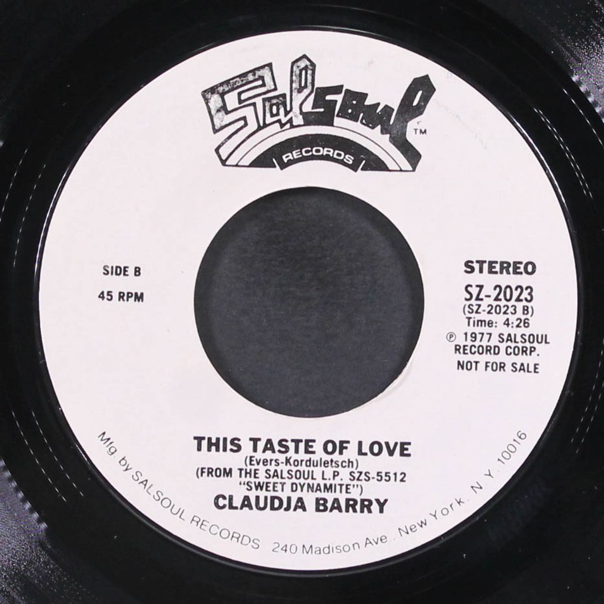 sweet dynamite / this taste of love by CLAUDJA BARRY