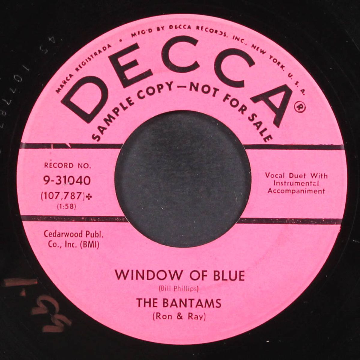my swing is broke / window of blue by BANTAMS