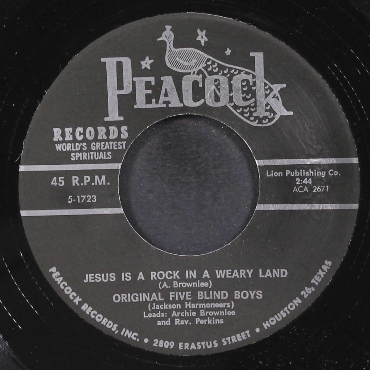 jesus is a rock in a weary land by ORIGINAL FIVE BLIND BOYS