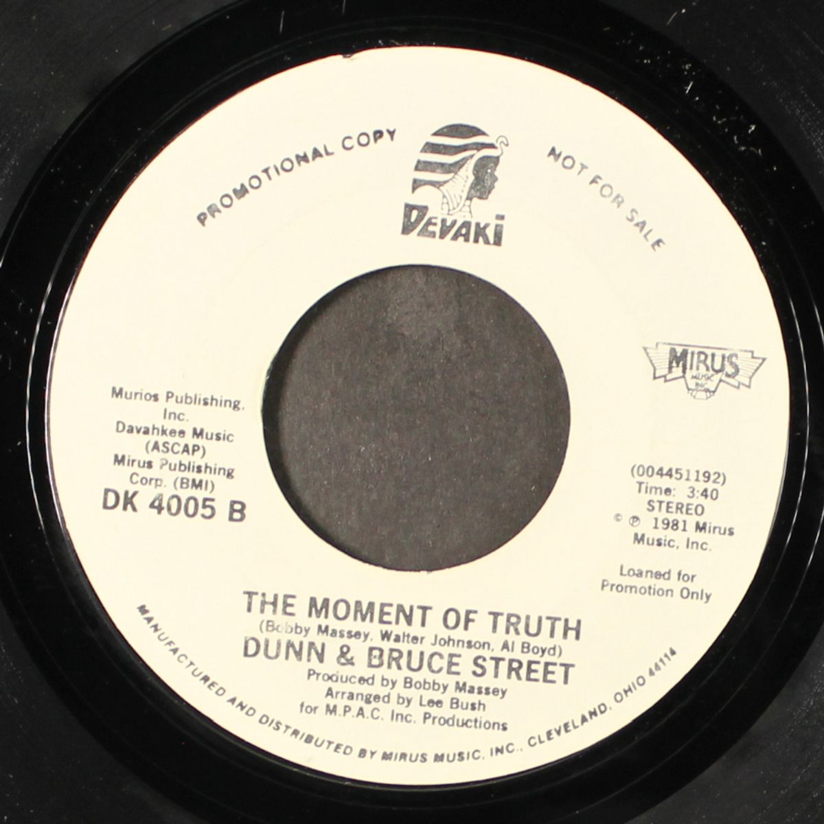 the moment of truth / if you come with me by DUNN & BRUCE STREET