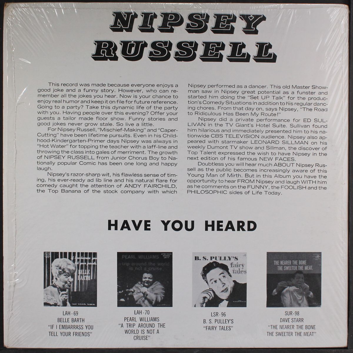 a riot of laughs by NIPSEY RUSSELL