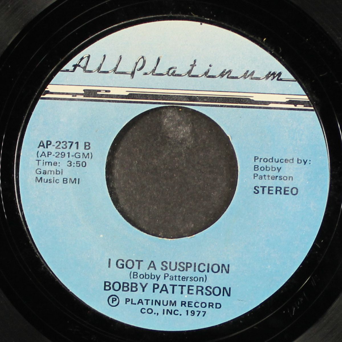 right place, wrong time / i got a suspicion by BOBBY PATTERSON