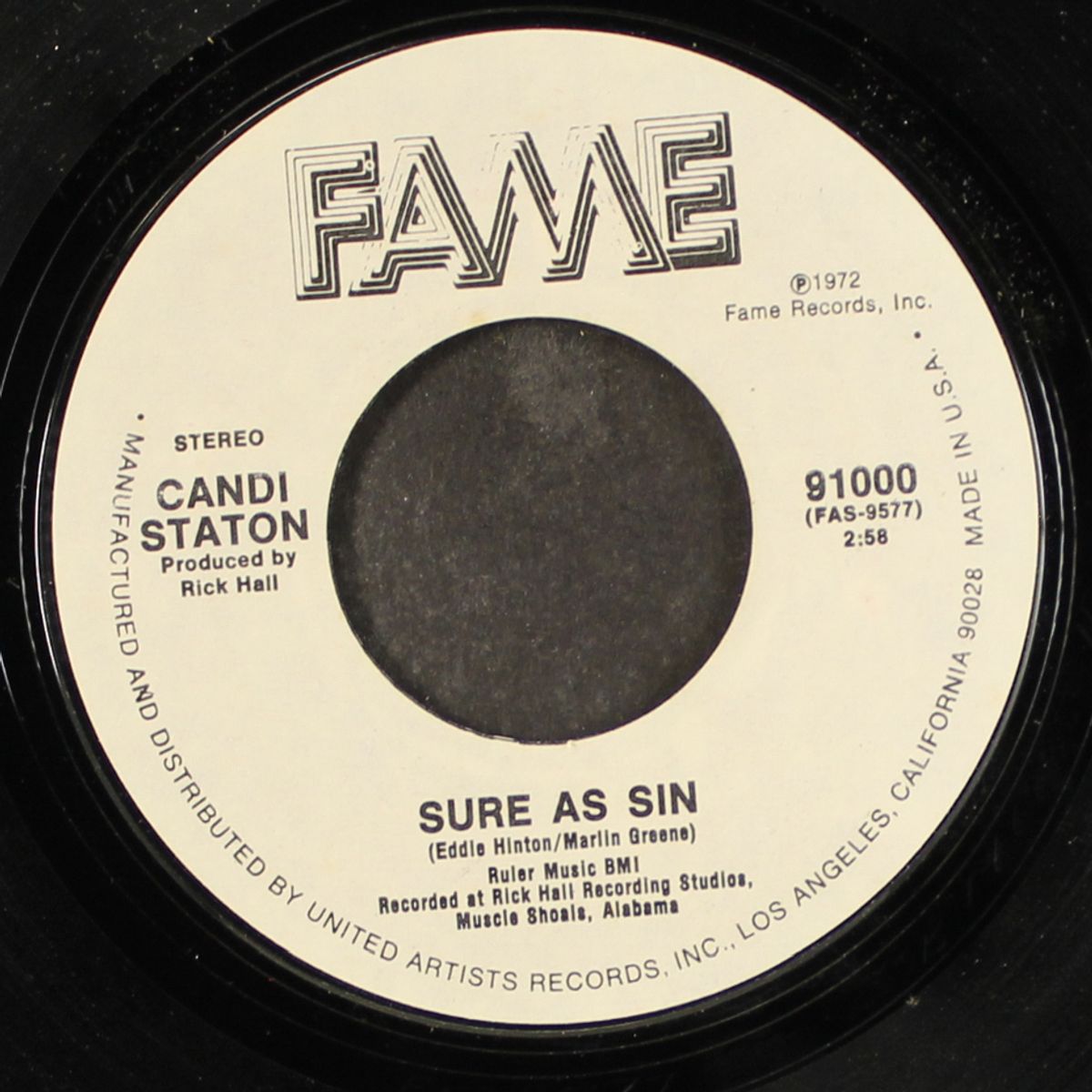 in the ghetto / sure as sin by CANDI STATON