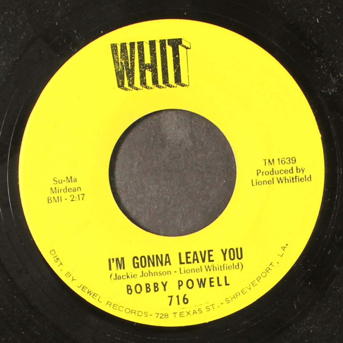 i'm gonna leave you / hold my hand by BOBBY POWELL