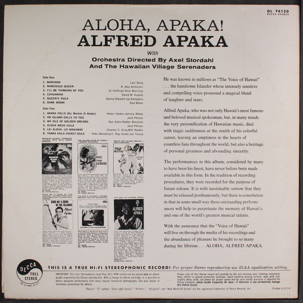 aloha apaka by ALFRED APAKA