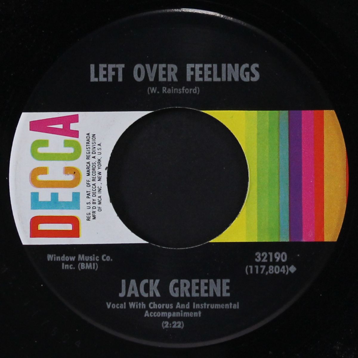 what locks the door / left over feelings by JACK GREENE