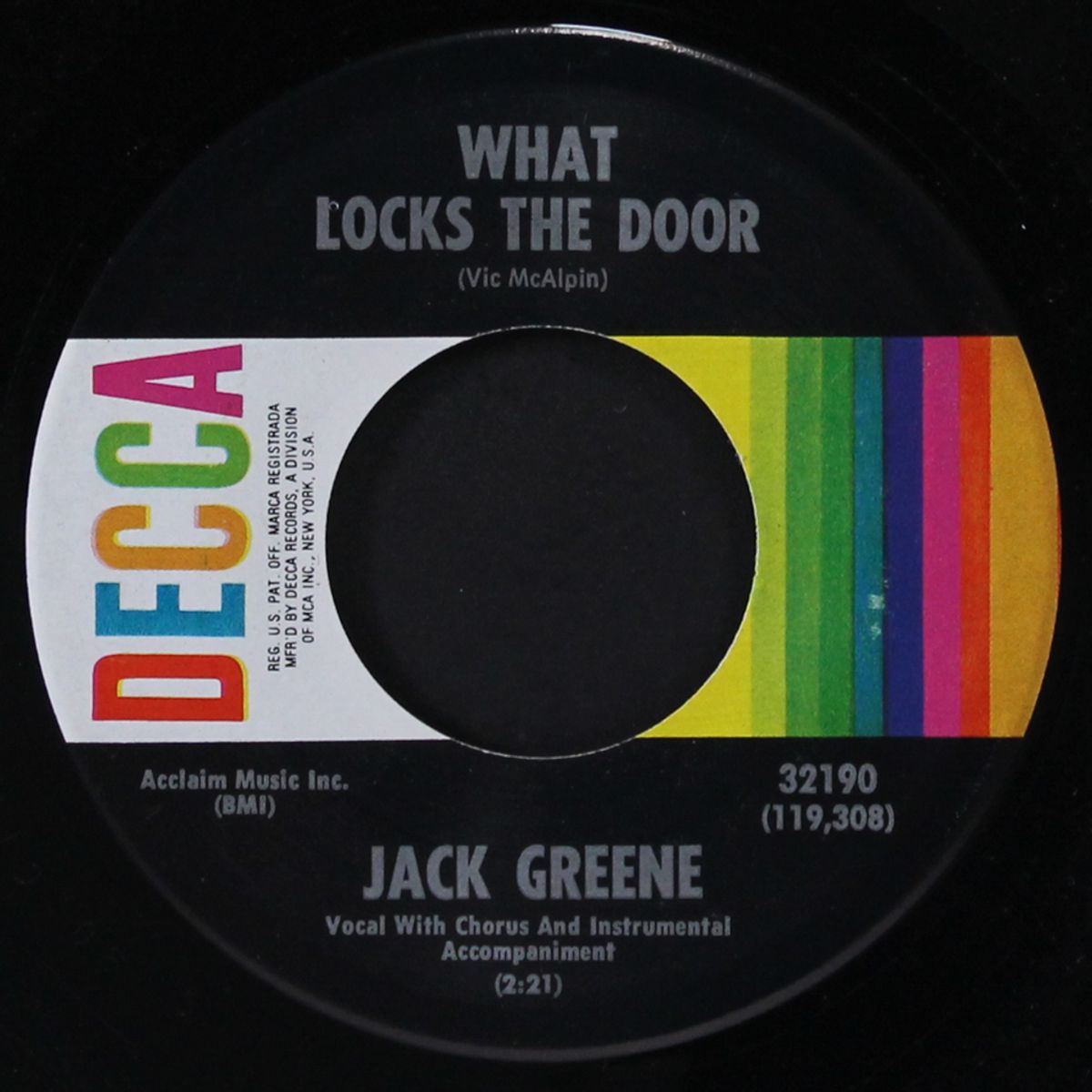 what locks the door / left over feelings by JACK GREENE