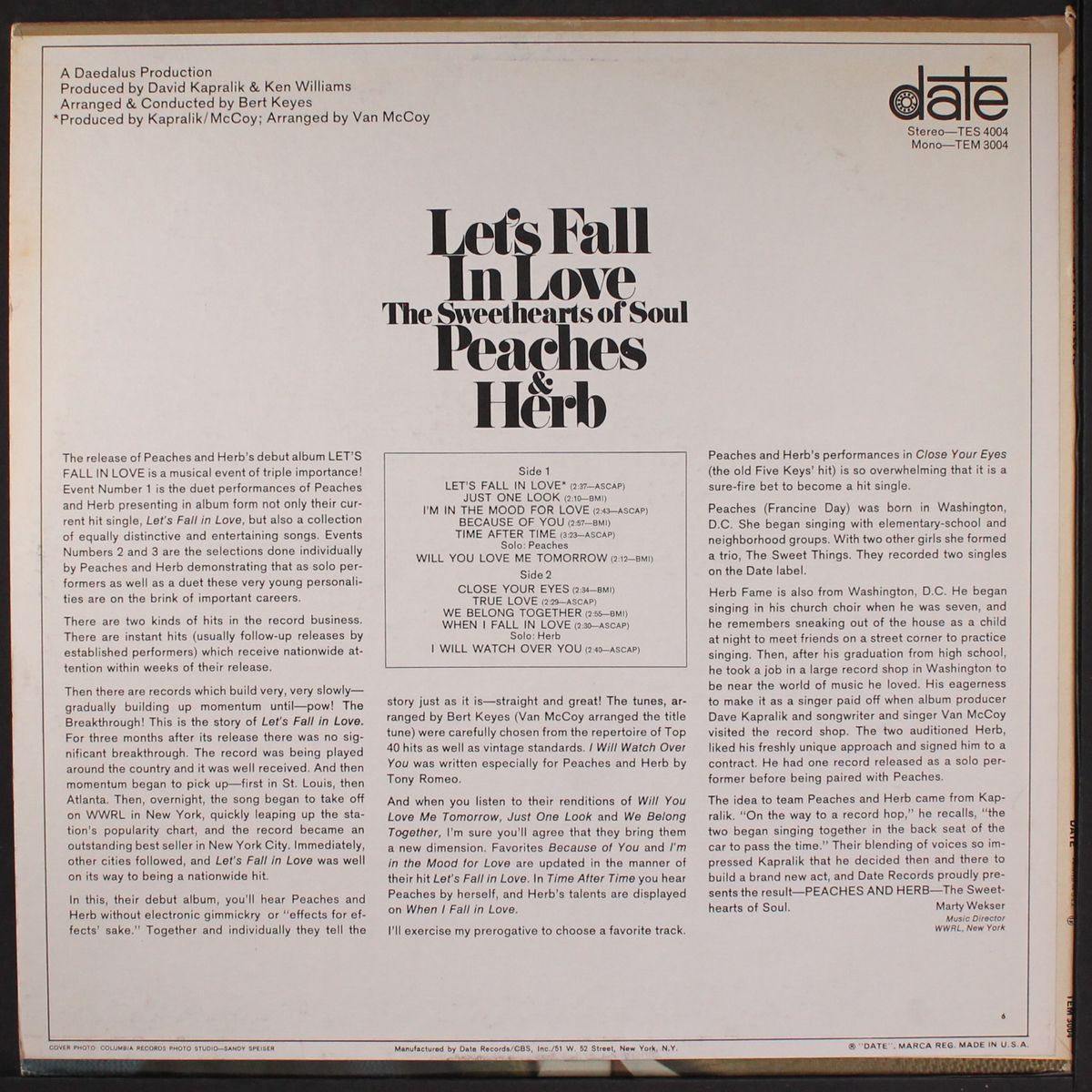 let's fall in love by PEACHES & HERB