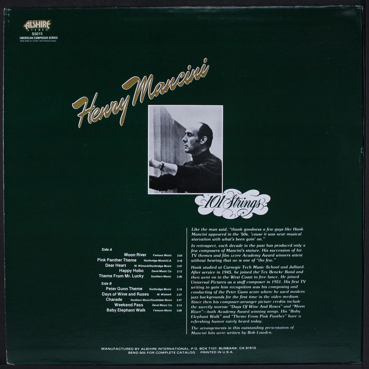 henry mancini by 101 STRINGS