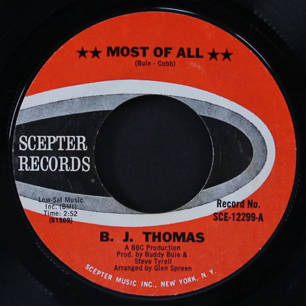 most of all by B. J. THOMAS