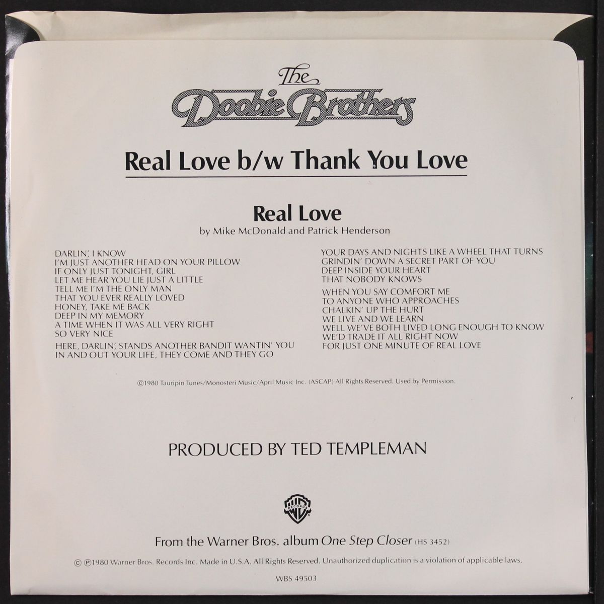 real love by DOOBIE BROTHERS