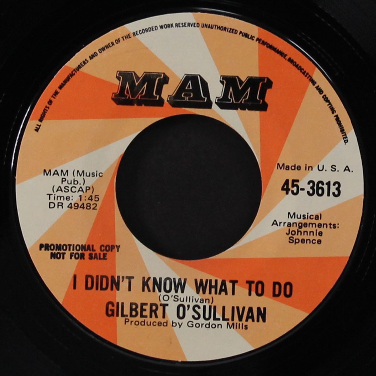 i didn't know what to do by GILBERT O'SULLIVAN