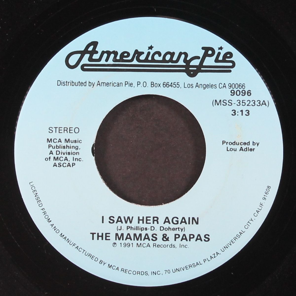 creeque alley / i saw her again by MAMAS & PAPAS