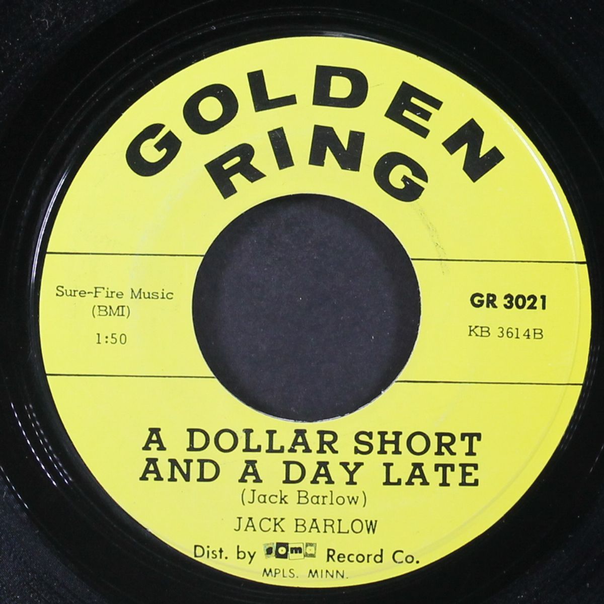 all i need is you / a dollar short and a day late by JACK BARLOW