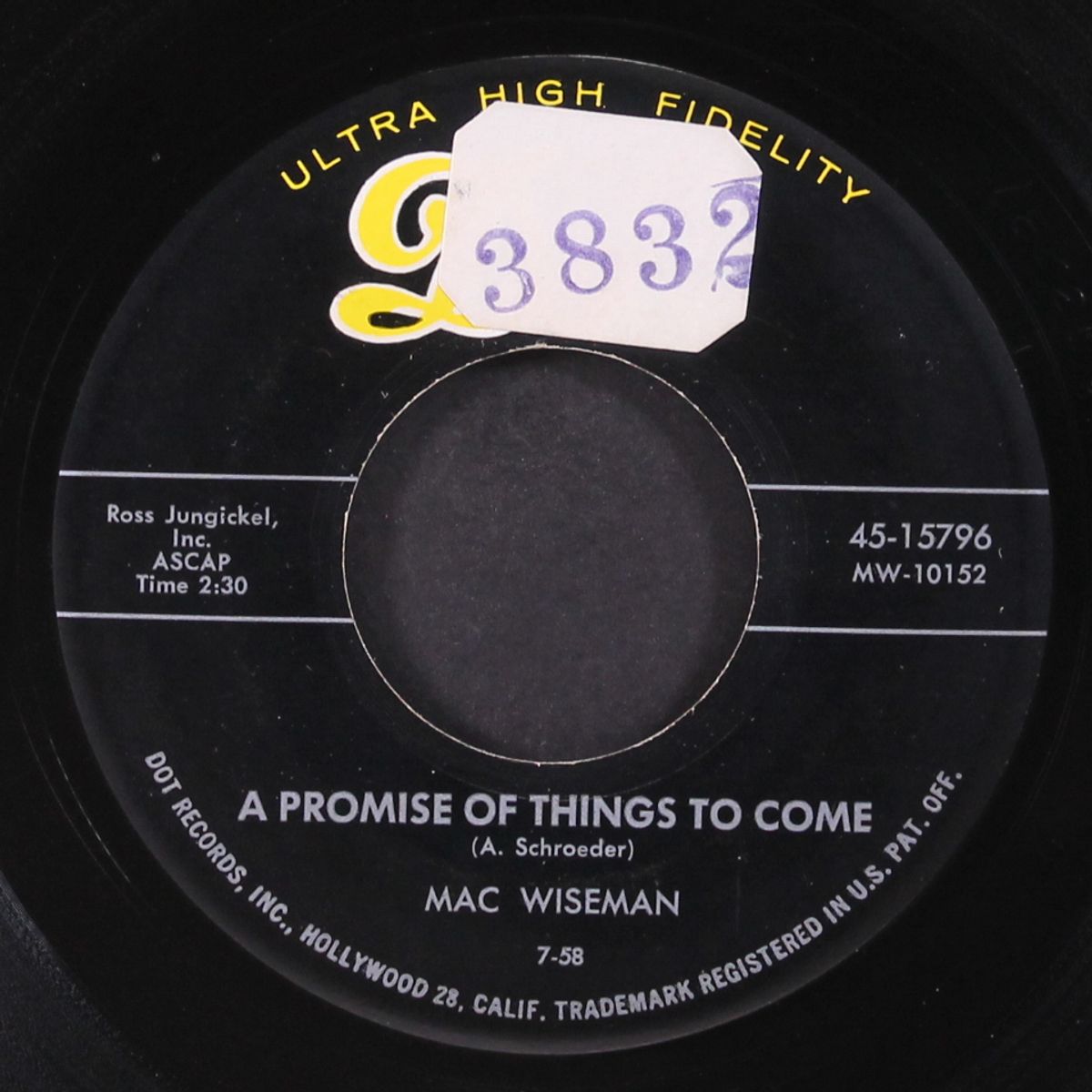 a promise of things to come / thinkin' about you by MAC WISEMAN
