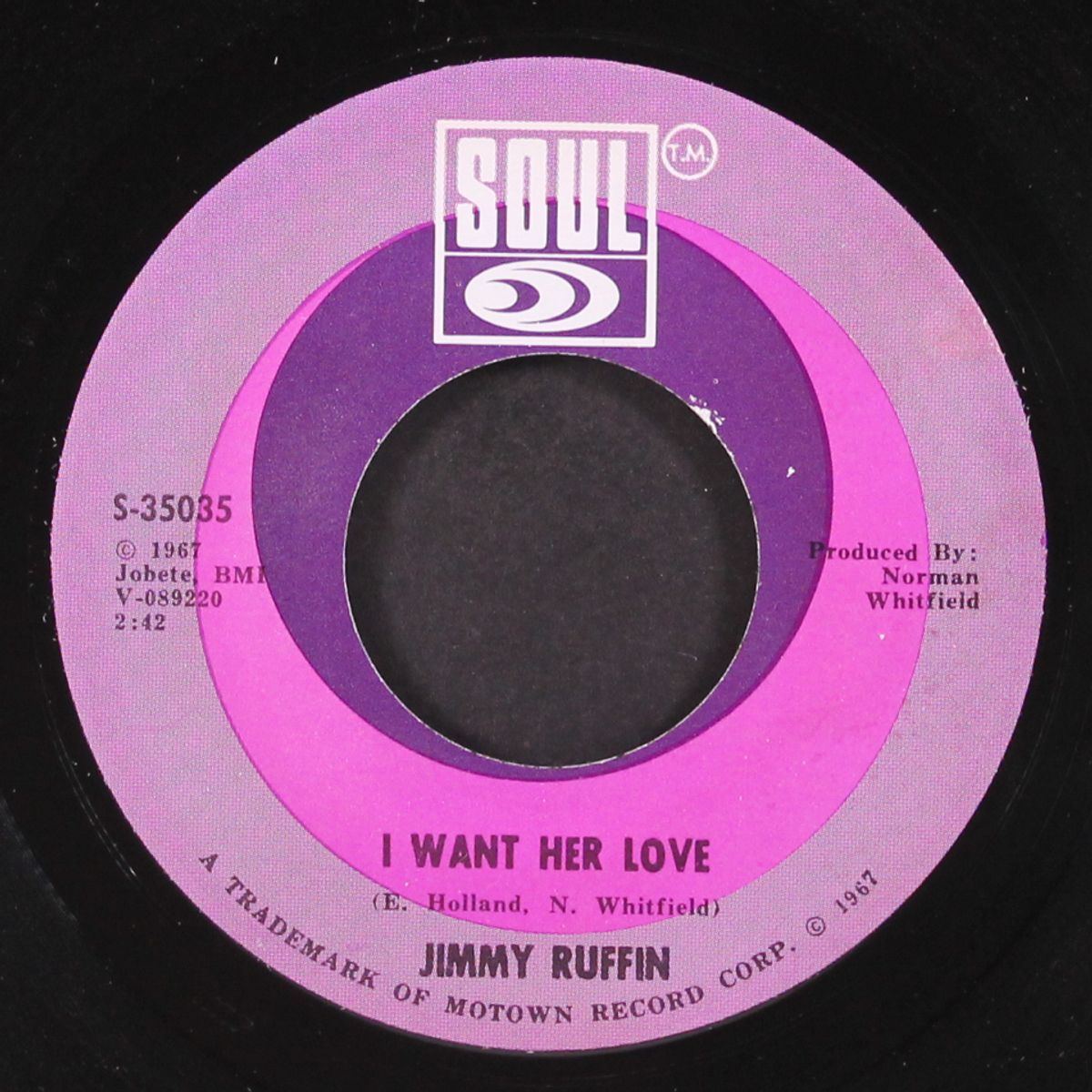 don't you miss me a little bit baby / i want her love by JIMMY RUFFIN