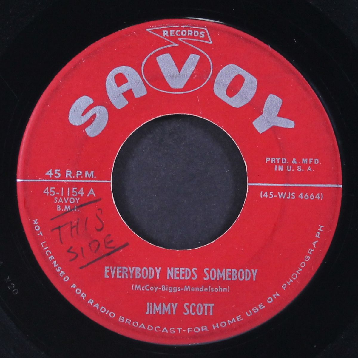 everybody needs somebody / when did you leave heaven by JIMMY SCOTT