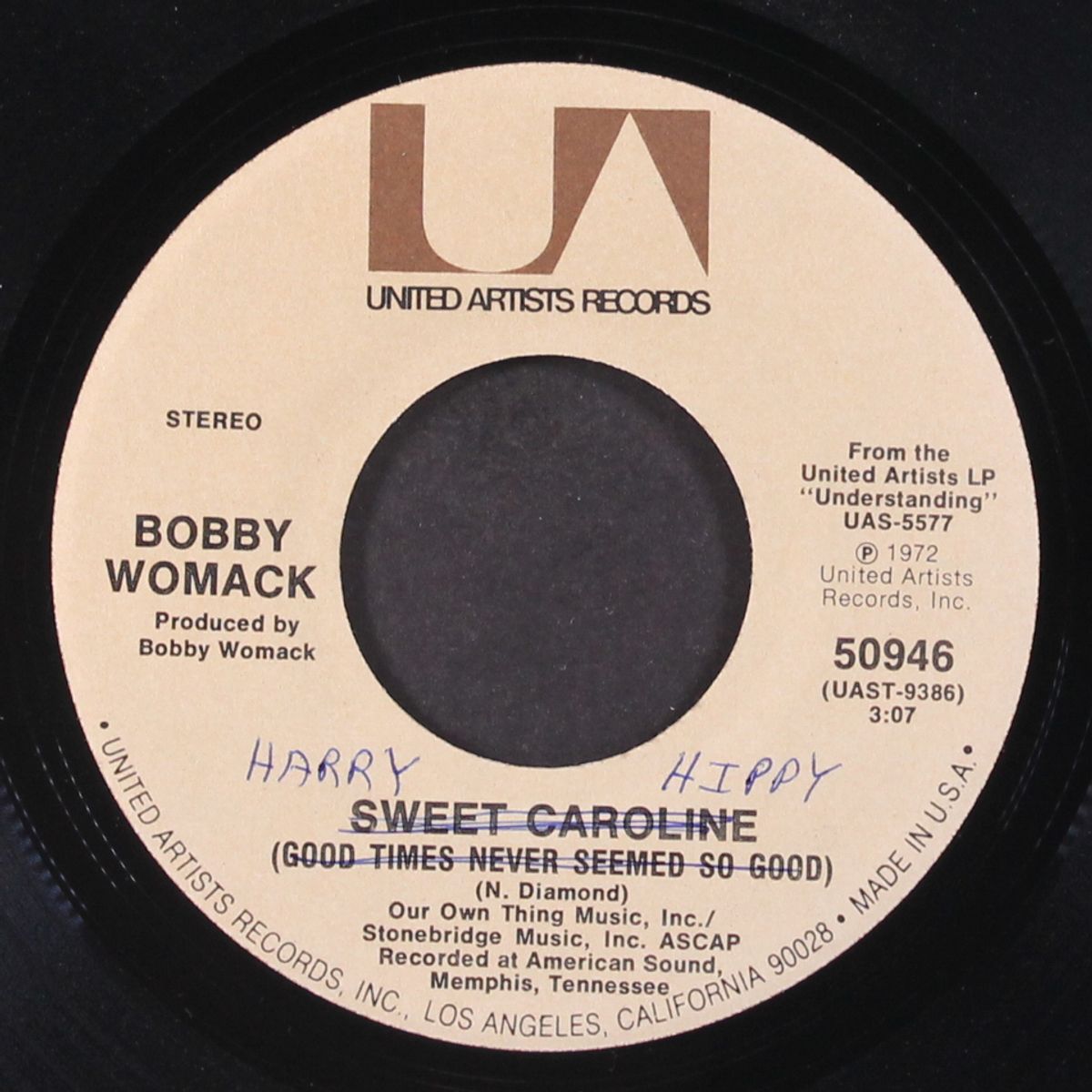 sweet caroline / harry hippie by BOBBY WOMACK