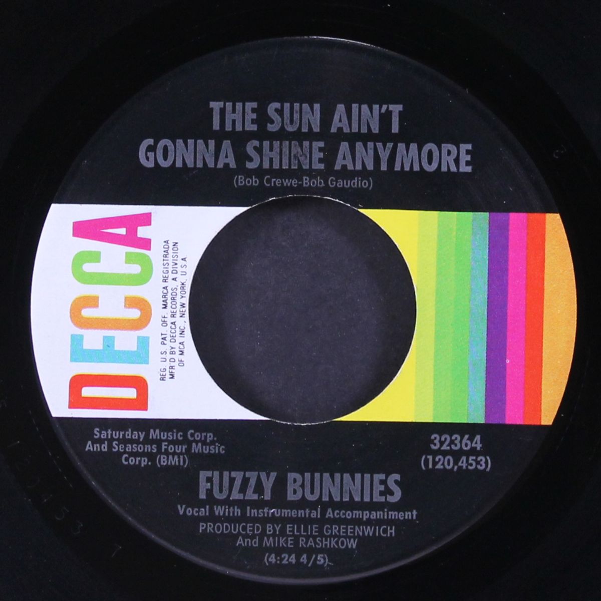 the sun ain't gonna shine anymore / lemons & limes by FUZZY BUNNIES