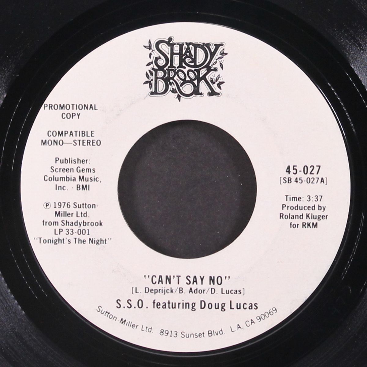 can't say no / same by S.S.O.