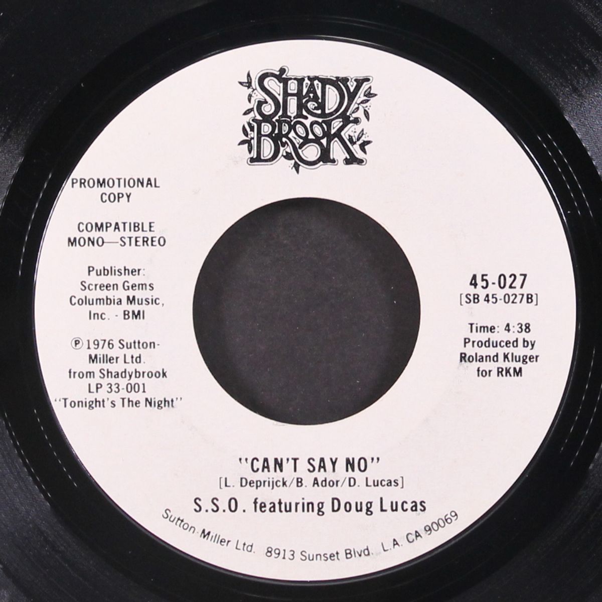 can't say no / same by S.S.O.