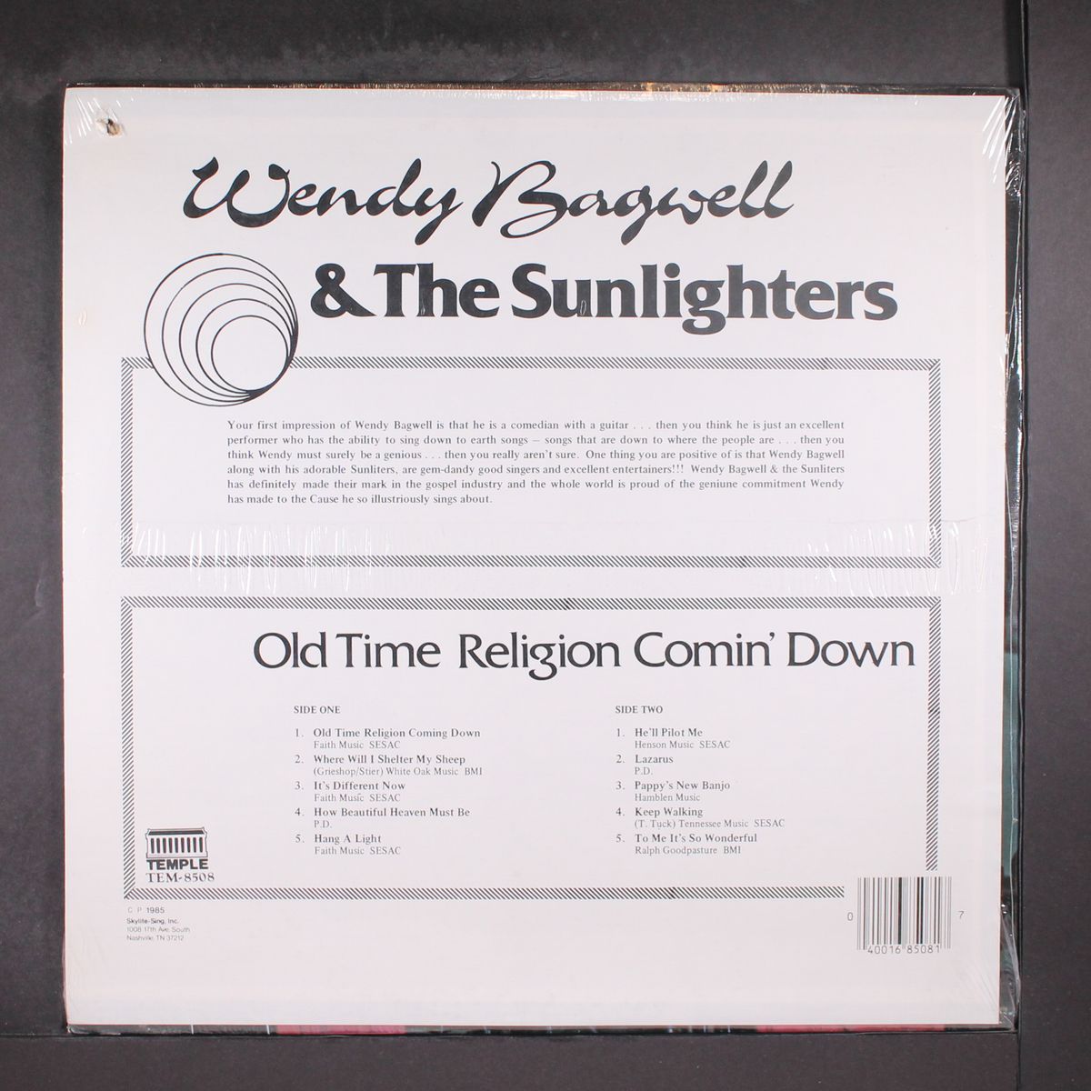 old time religion coming down by WENDY BAGWELL