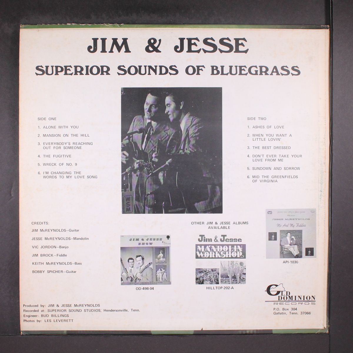 superior sounds of bluegrass by JIM & JESSE