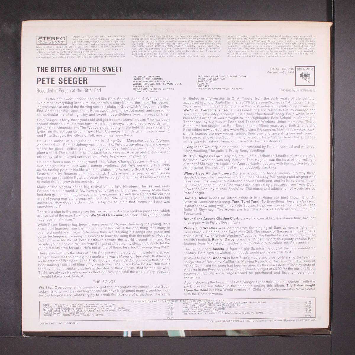 the bitter and the sweet by PETE SEEGER