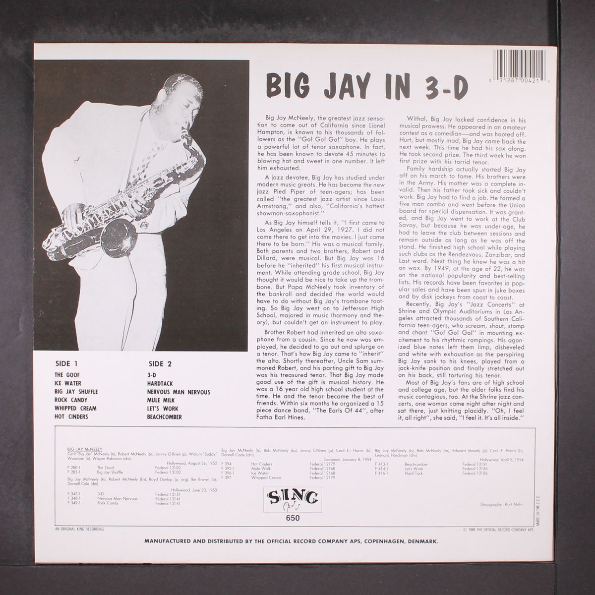 big "j" in 3-d by BIG JAY MCNEELY