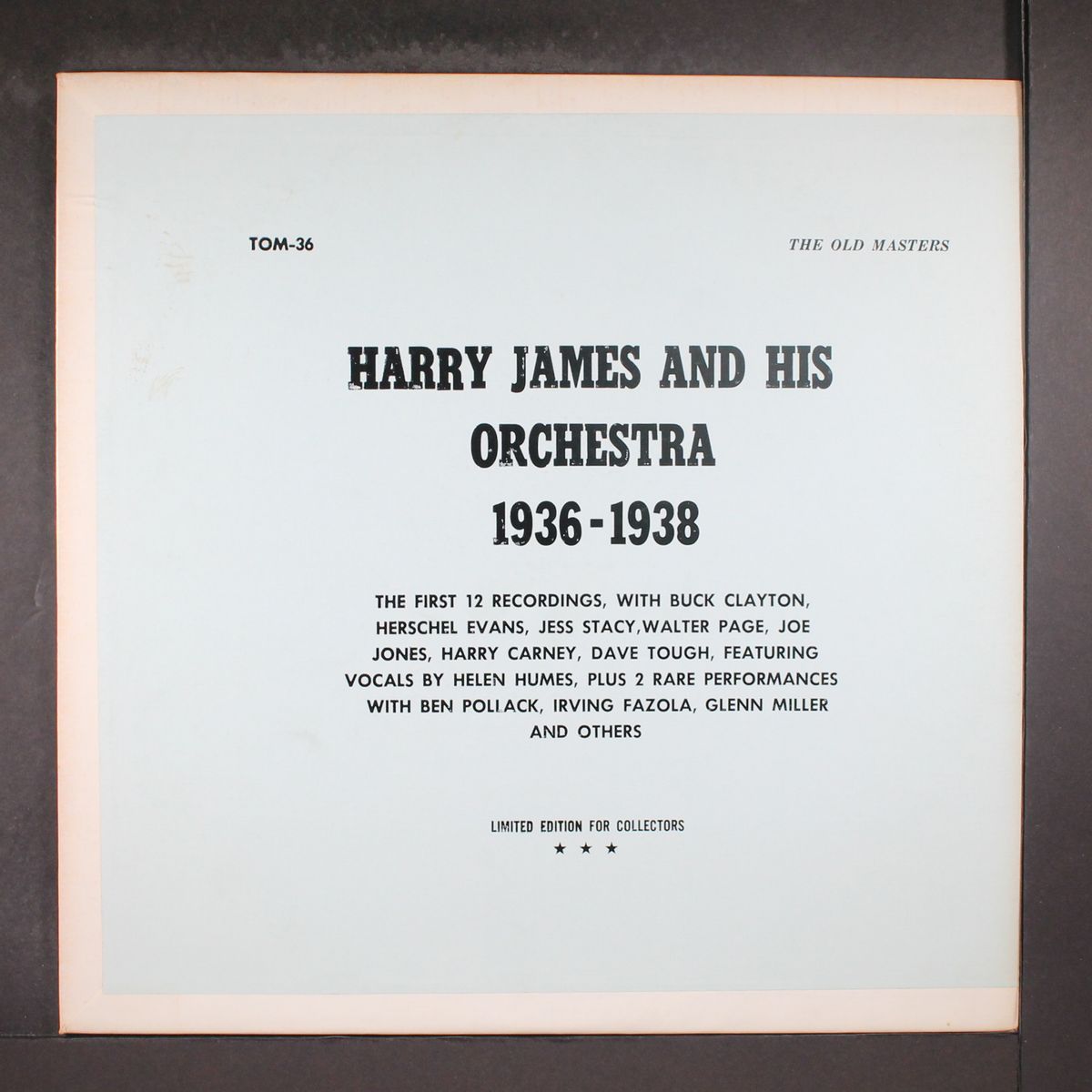 harry james and his orchestra 1936-1938 by HARRY JAMES