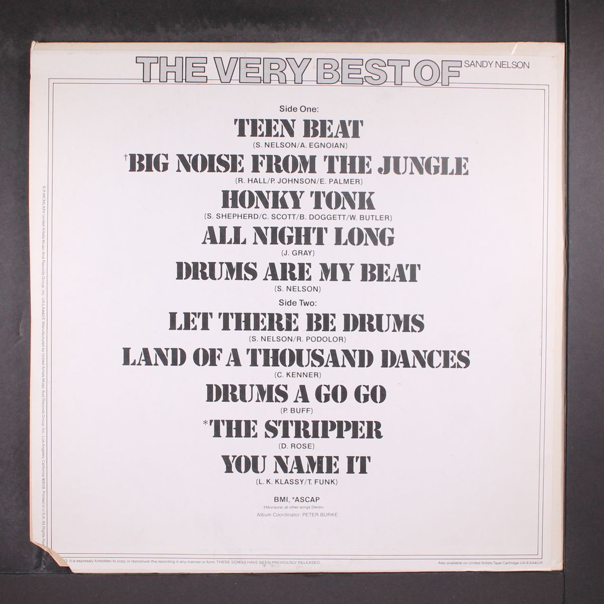 the very best of by SANDY NELSON