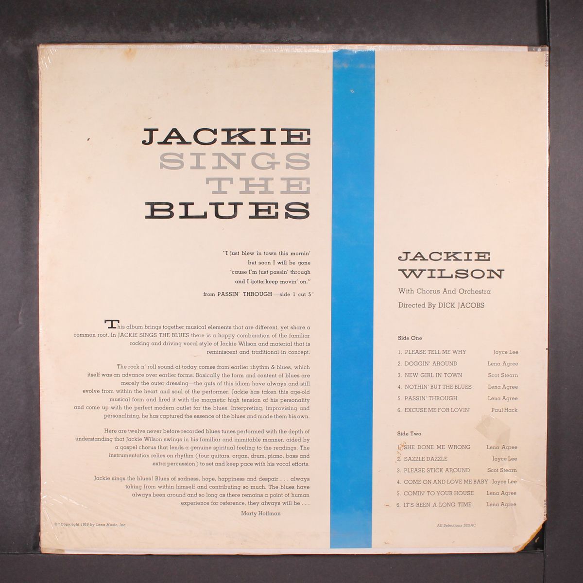 jackie sings the blues by JACKIE WILSON