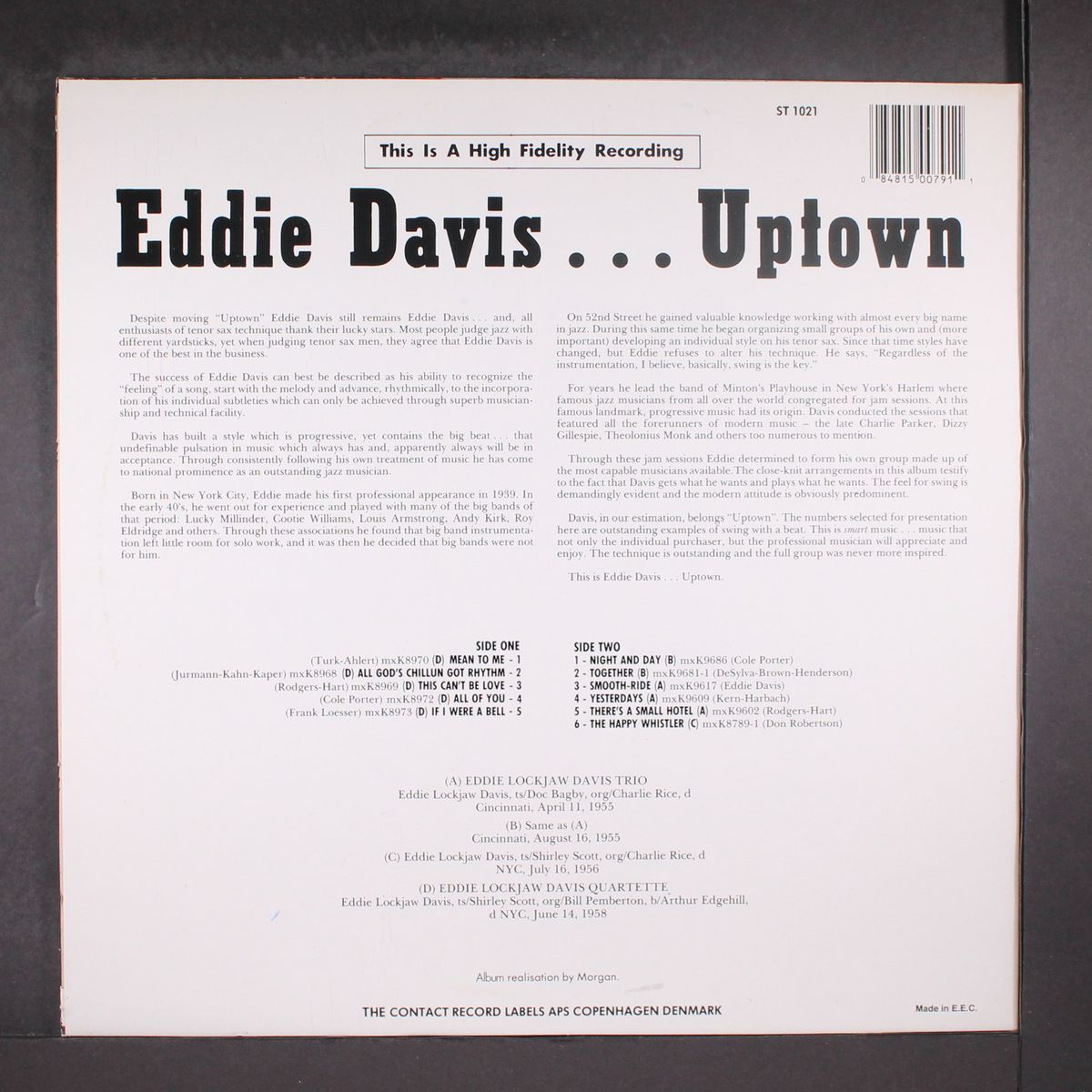 uptown by EDDIE 'LOCKJAW' DAVIS