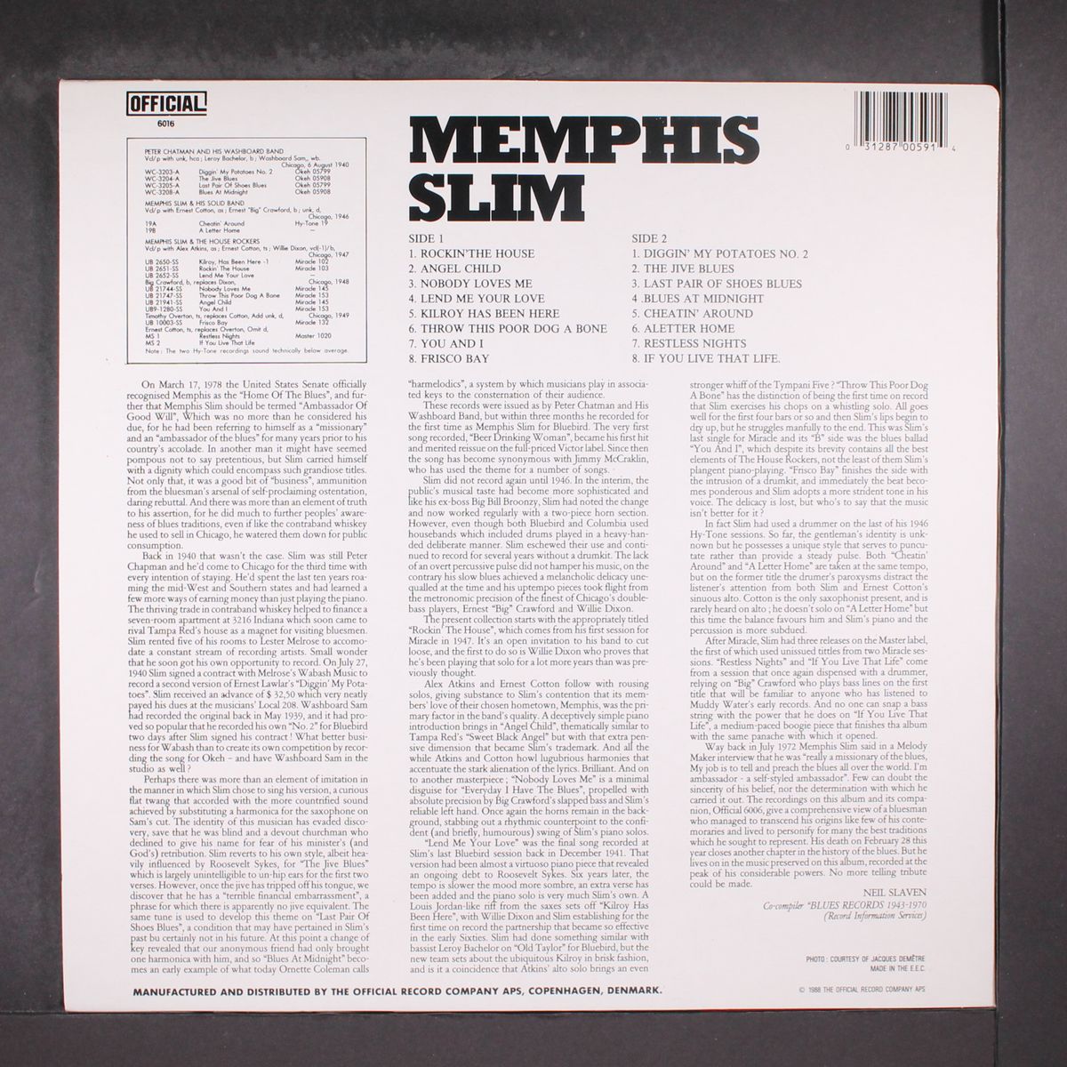 the ambassador of the blues by MEMPHIS SLIM